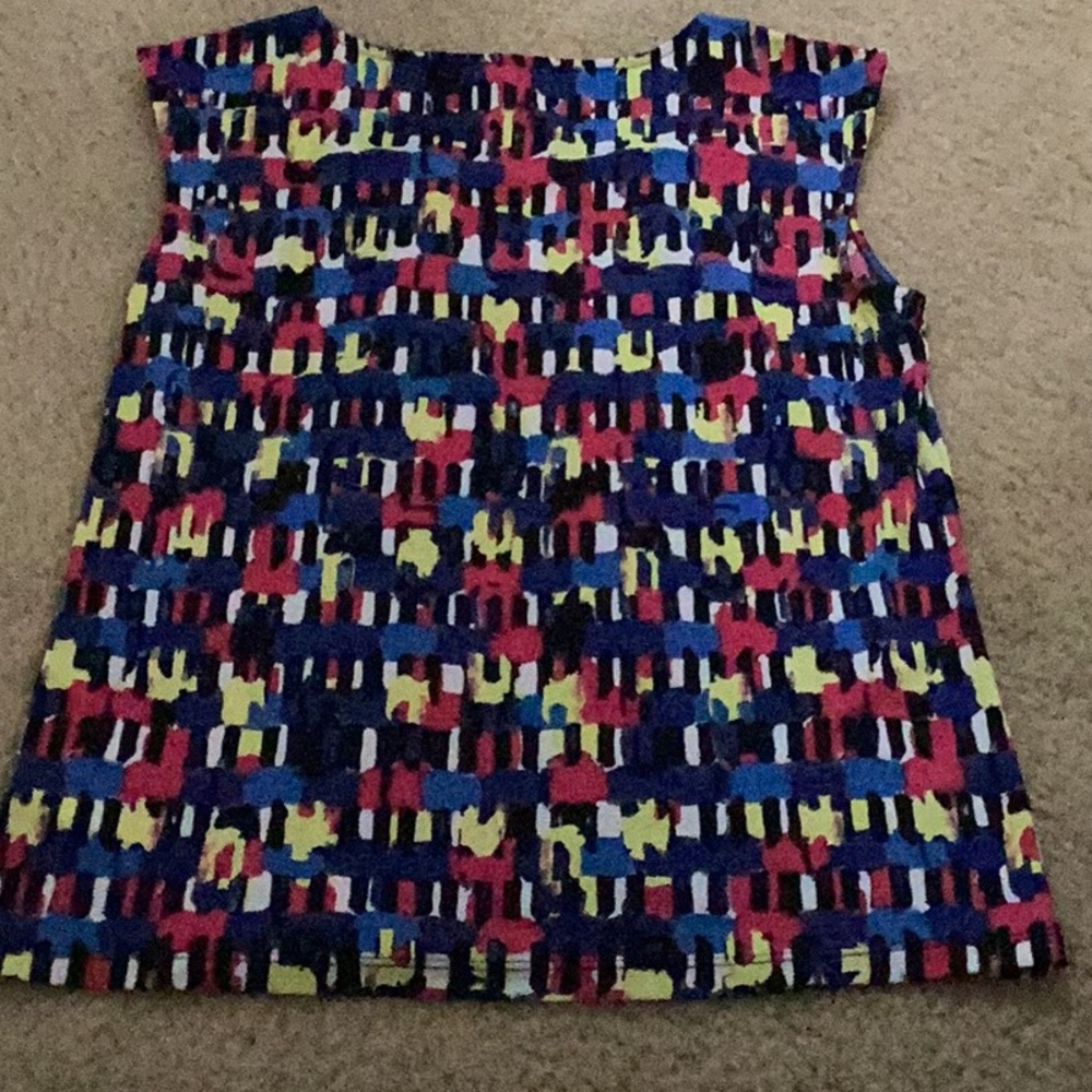 Kasper Multicolor Abstract Top - Picture 2 of 5